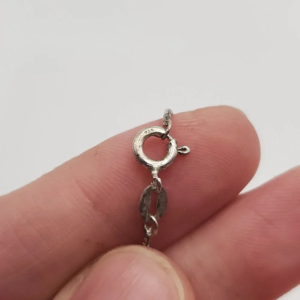 18 Inch 925 Sterling Silver Large Rustic Maze Design Pendant Necklace - Picture 7 of 9